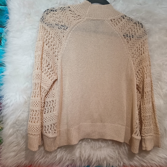 89th & Madison Beige Tan Open Front Long Sleeve Cardigan Size M - Picture 2 of 8